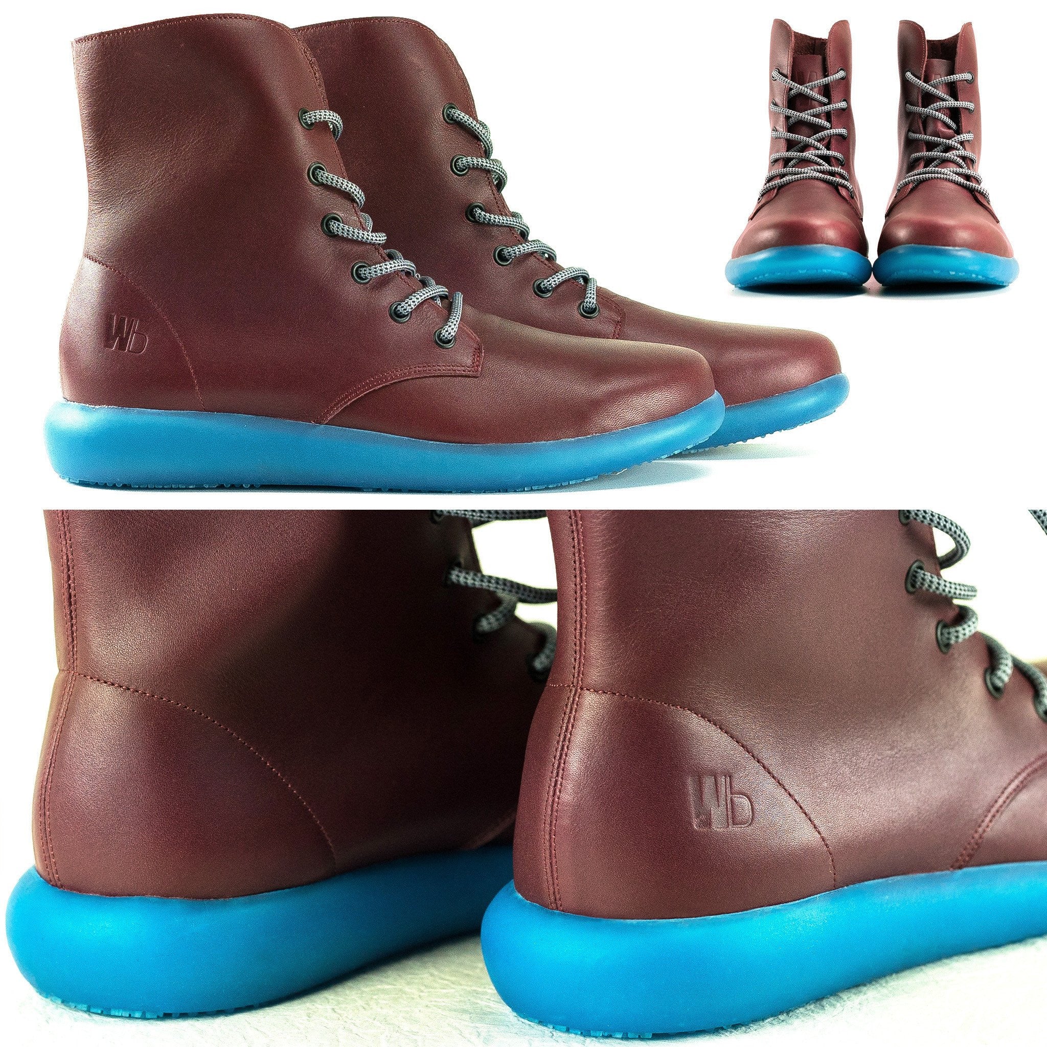 LARRIES - Burgundy | Aqua Blue